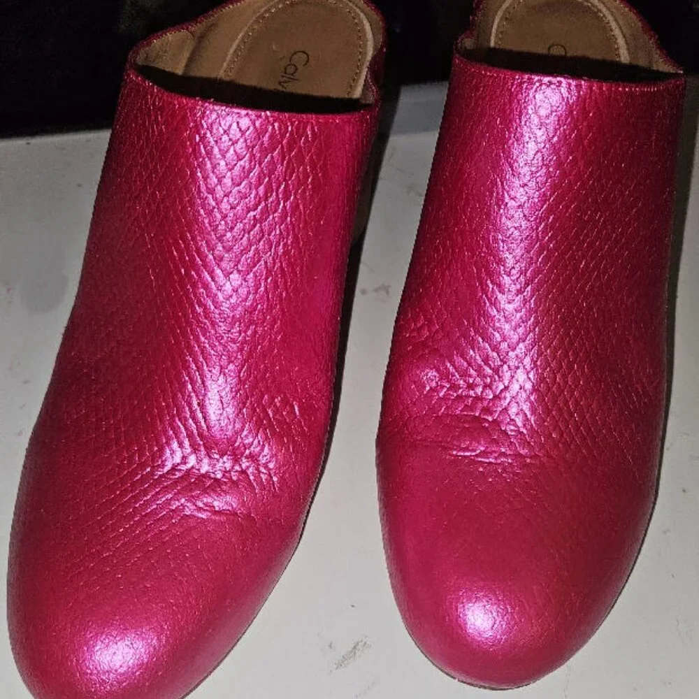 Calvin Klein Leather Mules - Picture 10 of 16